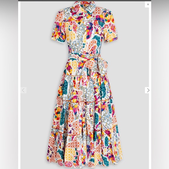 Diane Von Furstenberg Colorful Floral Midi Dress NWT $598 - Picture 1 of 14